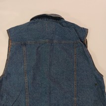 Hey Man RN#67225 Men’s Large Blue Cotton Pure Comfort Denim Vest Multi-Pocket image 15