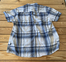 Kuhl Men’s Short Sleeve Button Up Plaid Shirt Size L Blue E1 - $25.64