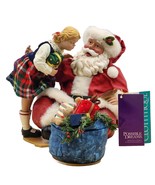 Possible Dreams Clothtique Merry Kissmas Musical Girl Kissing Santa 2001... - $67.99