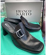 Franco Sarto Woman&#39;s Y2K Black Square Toe Block Heel Mules Size 11 No box - €41,84 EUR