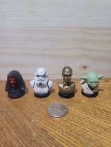 Star Wars Mini Bust Figurine Lot of 4 Darth Maul Yoda C3PO Trooper Minia... - £11.69 GBP