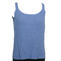 Eileen Fisher Lake Blue Washable Wool Fine Crepe Knit Cami Top Pl - £53.50 GBP