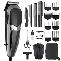 Cosyonall Hair Clippers For Men Pro Corded Hair Trimmer Cutting Kit With, Black - $36.99