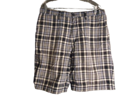 Sonoma Multicolored Blue Plaid Chino With Pockets 10” Inseam Shorts Men’s 36 - £12.41 GBP