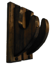 Rustic Wooden Gun Rack Hangers Rifle Shotgun or Sword Wall Mount Display - $19.99