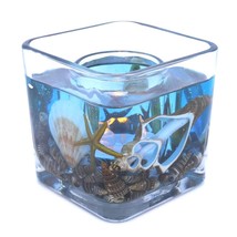 Deep Sea Flameless Forever Candle Starfish And Seashells Ocean Theme Seascape De - £19.46 GBP