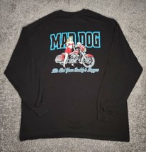 Mad Dog Motorcycles Shirt Mens Large Sexy Pin Up Hanes Beefy Long Sleeve Bagger - $19.99