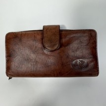 BUXTON Top Grain Cowhide Clutch Wallet Brown Organizer Checkbook Bill Model 39 - £13.34 GBP