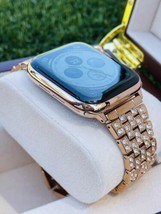 Custom Rose Gold 41MM Apple Watch SERIES 9 Stainless Steel Rose Gold COQ... - $1,471.55