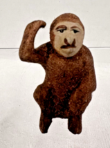 Handmade Miniature Ceramic Pottery Monkey Raised Fist Hand Power Figurin... - $14.36