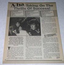A-ha BOP Magazine Photo Article Vintage 1985 - $18.99