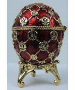 Russian Faberge Replica Red Cross Hatch with Birds E06-10-05 - $141.48 CAD
