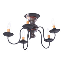 Irvin&#39;s Country Tinware Thorndale Ceiling Light in Espresso with Salem Brick - £253.41 GBP