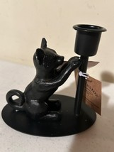 2 new Cat black  iron Candlestick Holders image 3