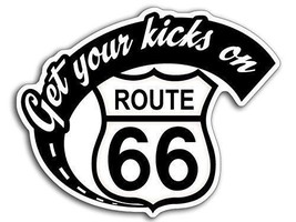 4&quot; Get Your Kicks On Route 66 Bumper Car Sticker Decal Made In Usa - £13.27 GBP