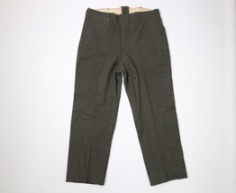 Vintage 60s Vietnam Era Mens 36x29 Thrashed Heavyweight Wool Button Fly Pants - £44.60 GBP