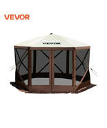 VEVOR Pop-up Camping Gazebo Camping Canopy Shelter 6 Sided 12&#39; x 12&#39; / 1... - $208.45+