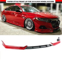 For 2018-2020 Honda Accord Yofer San Marino Red Front Bumper Lip Splitter Kit - £117.28 GBP