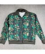 Vintage Adidas Safety TT Jacket 2XL Green Camo Tack Trefoil Full Zip Track - £47.91 GBP