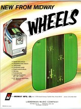 Wheels Arcade FLYER Original 1975 Video Game Promo Artwork Vintage Retro... - $29.93