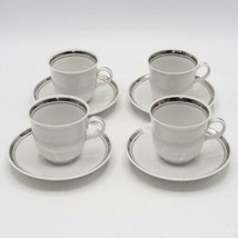 Vintage Henneberg Porzellan 1777 Miniatura Taza y Platillo Conjunto De 4 - £74.32 GBP