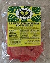 (Pack of 2) Hawaiian Tradition Li Hing Strawberry Sour Belts 2.5 oz. - $277.45 MXN