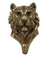 Bronzed Bengal Tiger Bust Wall Hook Hanger Forest Jungle Trophy Taxiderm... - £20.44 GBP