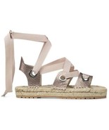 Donald Pliner Esther Leather Espadrille Sandal 10 Copper Metallic Snake - $79.19