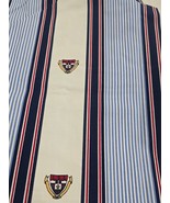 Vintage NOS Ralph Lauren Blue Striped University Aaron TWIN Flat Sheet NWOT - $68.51 CAD