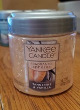 Yankee Candle FRAGRANCE SPHERES Scent Beads 6 oz Jar  Tangerine &amp; Vanilla  - £7.09 GBP