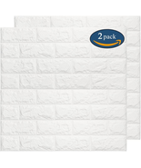Arthome Brick Wall Panels 2 Pcs Covers 7.7 Sq.Ft,Peel and Stick 3D Wallp... - £21.46 GBP