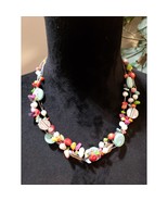 Womens Fashion Layered Multi-Stone Beaded Necklace Jewelry with Lobster ... - $35.20 CAD