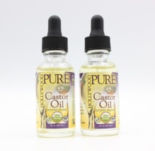 2 Pack! Hollywood Beauty Certified Organic Pure Castor Oil, 1oz, Hair &amp; Skin Oil - £16.28 GBP