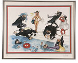 Untitled (Scene Around a Pool) By Martin Holt Signed Ltd Edition Lithograph - $253.43