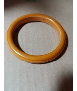 Butterscotch Plastic Lucite Cuff Bracelet 3 1/4&quot;  - $5.00