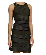 S.L. Fashions Black Ruffle Layered with Jewel Accents  Dress Size 12P - $15.00