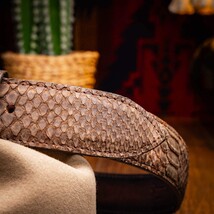 Arkansas Genuine Snake Skin Western Belt Brown image 6