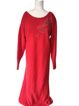 Vtg Chance Encounters Size S Lambswool Angora Beaded Sweater Dress Low B... - £21.95 GBP