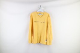 Vtg 90s Tommy Hilfiger Womens Large Thrashed Spell Out Long Sleeve T-Shirt USA - £27.20 GBP