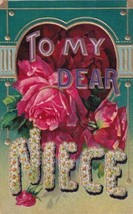To My Dear Niece Flowers 1910 Postcard D44 - £2.38 GBP