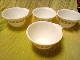 Corelle Corning Butterfly Gold Set of 4 Hangable Hook Cups Vintage - £6.30 GBP