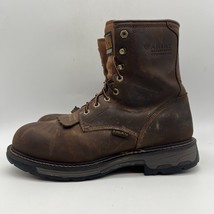 Ariat Mens Brown WorkHog 8&quot; Comp Toe Waterproof Work Boots Size 11 D - $49.49