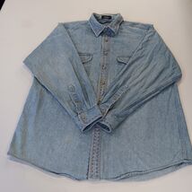 Vintage Single Needle Tailoring RN#58909 Women's Cotton Blue Denim Shirt... - $20.78