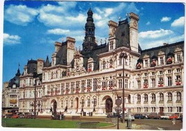 France Postcard Paris L&#39;Hotel de Ville City Hall - £2.25 GBP