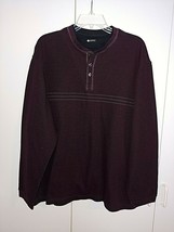 HAGGAR MEN&#39;S LS 2-LAYER LOOK COTTON/POLYESTER PULLOVER-KNIT SHIRT-NWOT-X... - £11.94 GBP