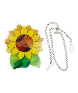 Sunflower Suncatcher - Stained Style Acrylic Window Hanging w Chain 5&quot; x... - $10.88