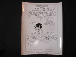 1937 United Artist Walt Disney Mickey Mouse Silly Symphone Lobby Card Kittens - $39.95