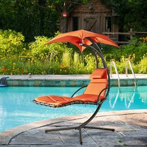 For The Patio, Garden, Deck, And Poolside, A Hanging Chaise Lounge Chair With A - £218.16 GBP