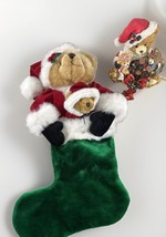 VTG Traditions Teddy Bear Plush Christmas Stocking &amp; Matching Holder Han... - $102.84