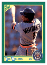 1990 Score Lou Whitaker   Detroit Tigers Baseball Card GMMGD - £0.56 GBP